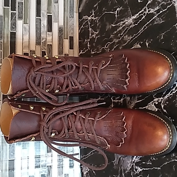 Avonote oil resistant Hyperlon lace up work cowboy 🤠 boots 👢 - Picture 2 of 5